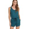 Clothing Thrive Societe Yoga Leotards & Jumpsuits | Sport Romper Heather Harbour Blue