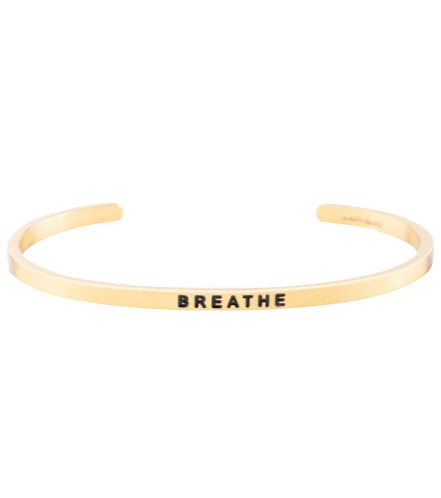 Accessories Mantraband | Breathe Bracelet Yellow Gold