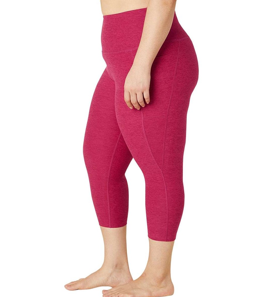 Clothing Beyond Yoga Yoga Leggings | Plus Size Spacedye Out Of Pocket High Waisted Capri Leggings