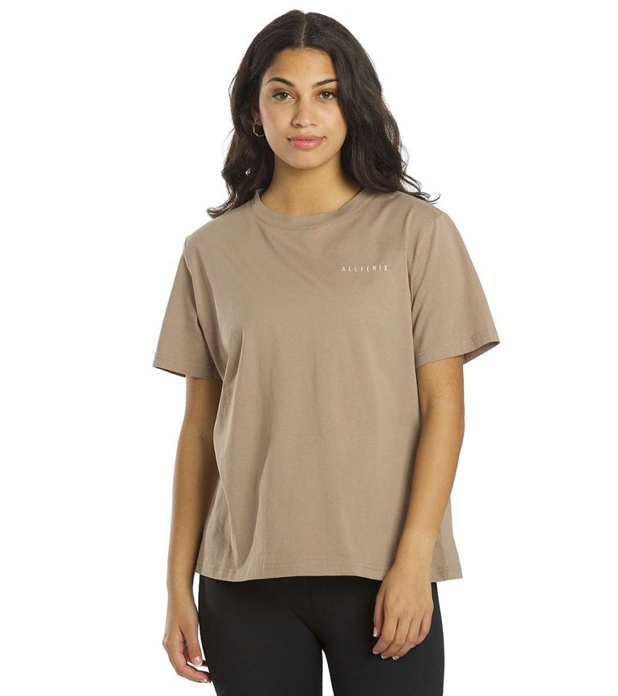 Clothing All Fenix Yoga Tops | Liv Boyfriend Tee Latte