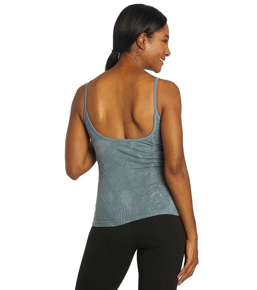 Clothing Hard Tail Yoga Support Tanks | Low Back Yoga Bra Cami Steel Blue