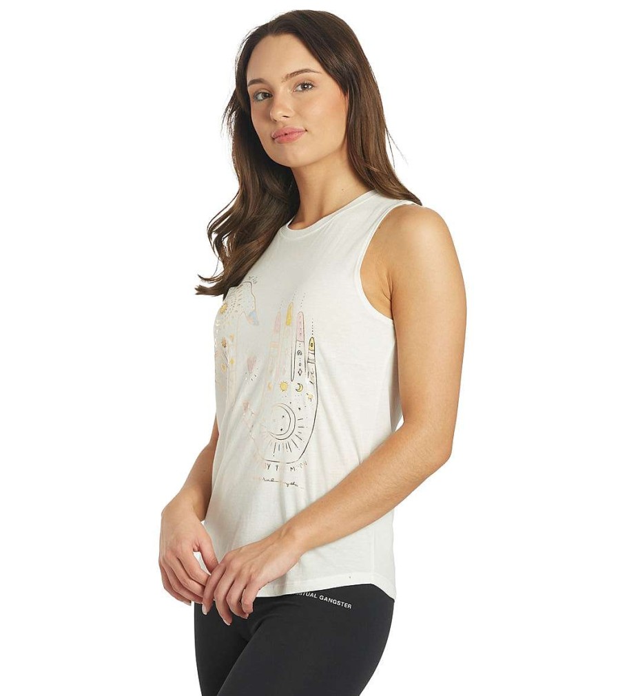 Clothing Spiritual Gangster Yoga Tops | Hands Muscle Tank Stone