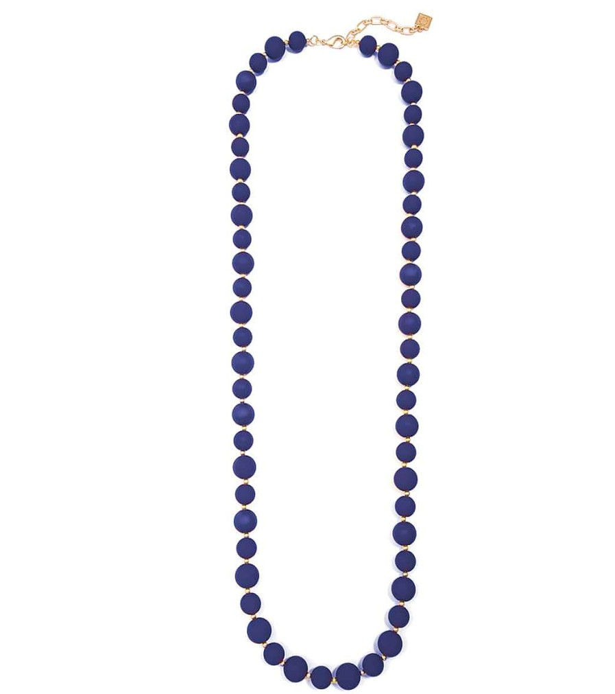 Accessories Zenzii | Chunky Matte Beaded Long Necklace