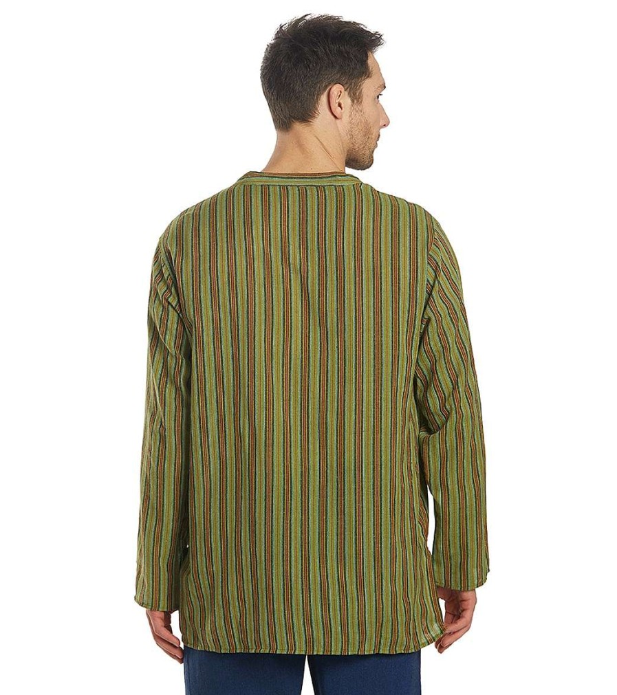 Clothing Yak & Yeti Men'S Yoga Shirts | Men'S Bohemian Long Sleeve