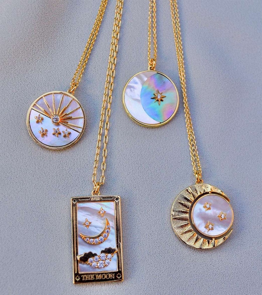 Accessories TAI Jewelry | Star And Moon Necklace Gold