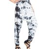 Clothing Yak & Yeti Yoga Pants | Harem Pants Tie Dye Elasticated Waist And Cuffs Black