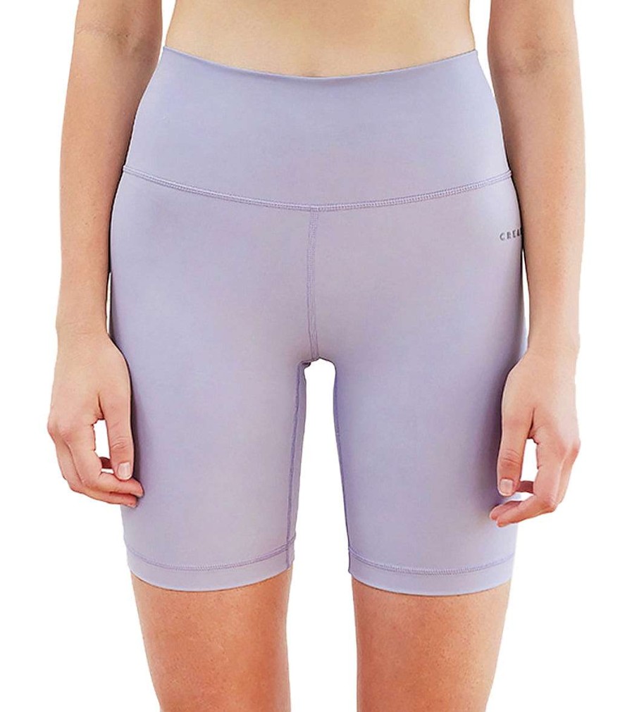 Clothing Cream Yoga Yoga Shorts | Drew Biker Shorts 8" Lavender