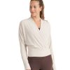 Clothing Thrive Societe Yoga Jackets & Sweatshirts | Wrap Pullover Oatmeal