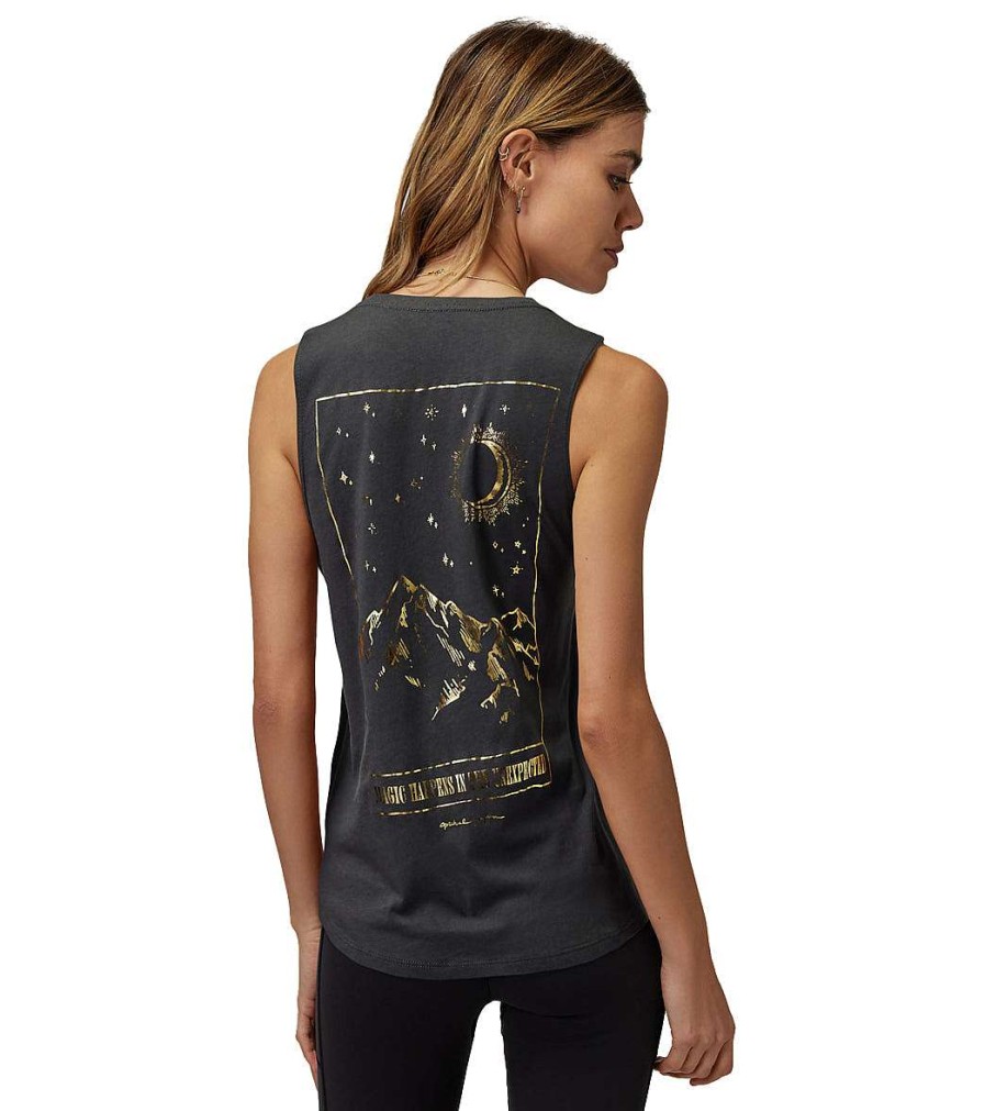 Clothing Spiritual Gangster Yoga Tops | Gratitude Muscle Tank Vintage Black