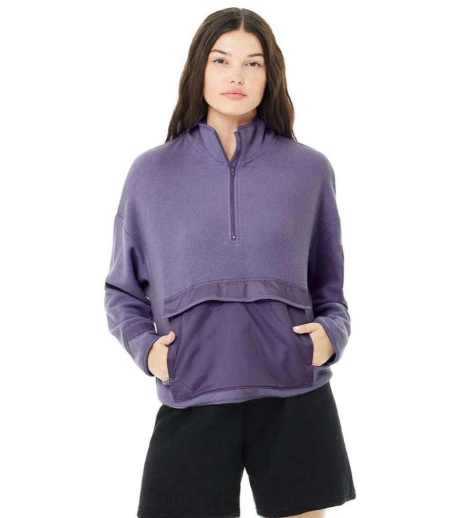 Clothing Bella + Canvas Yoga Jackets & Sweatshirts | Sueded 1/2 Zip Pullover