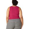 Clothing Beyond Yoga Yoga Support Tanks | Plus Size Spacedye Square Neck Cropped Tank Dragonfruit-Sangria