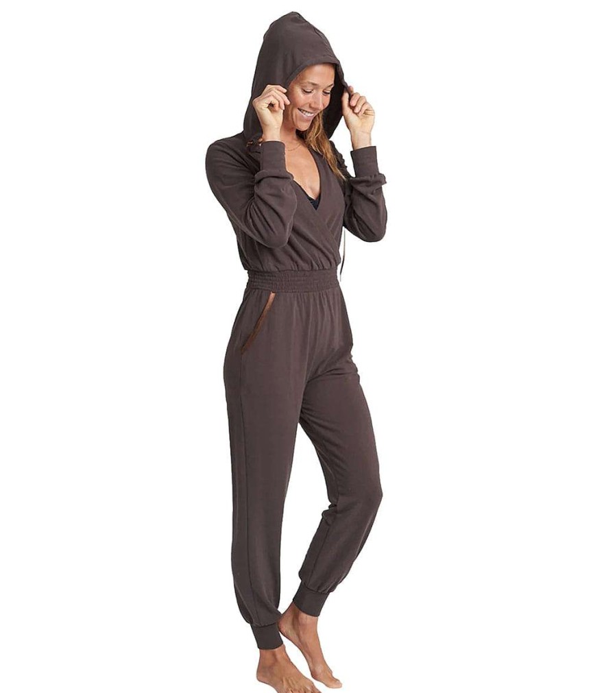 Clothing Thrive Societe Yoga Leotards & Jumpsuits | Hooded Suprlice Jumpsuit Fudge