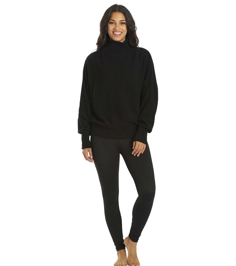 Clothing All Fenix Yoga Jackets & Sweatshirts | Camilla Knit Sweatshirt Black