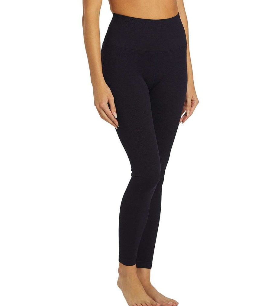 Clothing Spiritual Gangster Yoga Leggings | Love Sculpt Heather Seamless Leggings Deep Sea