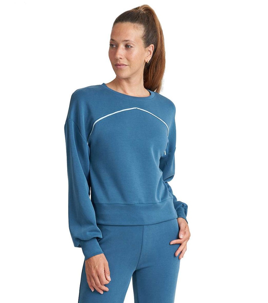 Clothing Thrive Societe Yoga Jackets & Sweatshirts | Piped Blouson Pullover