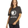 Clothing Spiritual Gangster Yoga Tops | La Luna Short Sleeve Tee Vintage Black