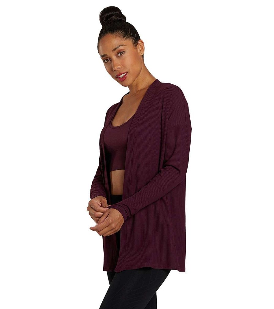 Clothing Zobha Yoga Jackets & Sweatshirts | Comfort Cardigan Potent Purple