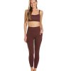 Clothing Everyday Yoga Yoga Leggings | Uphold Cheetah High Waisted 7/8 Leggings With Pockets 25" Burgundy Cheetah