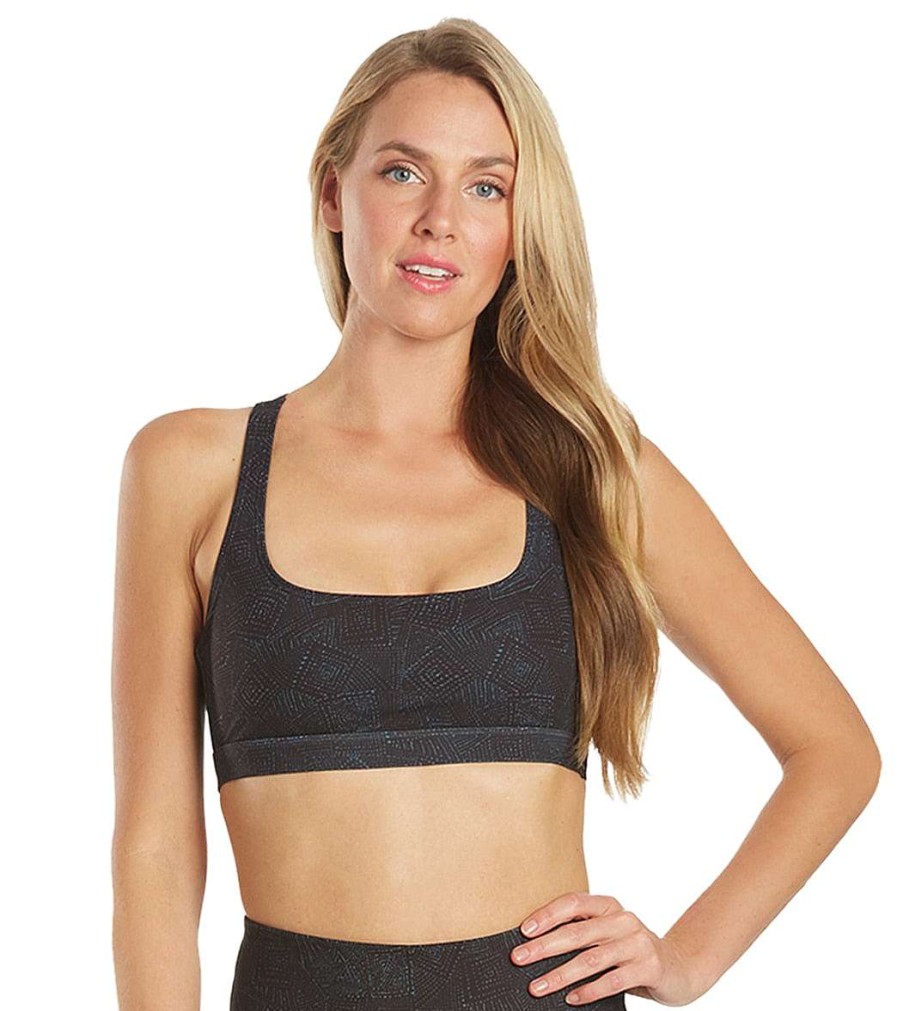 Clothing Everyday Yoga Yoga Sports Bras | Rejoice Tribe Sports Bra Black Tribal