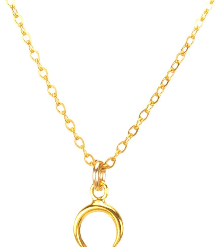 Accessories Dogeared | Teeny Crescent Necklace Gold