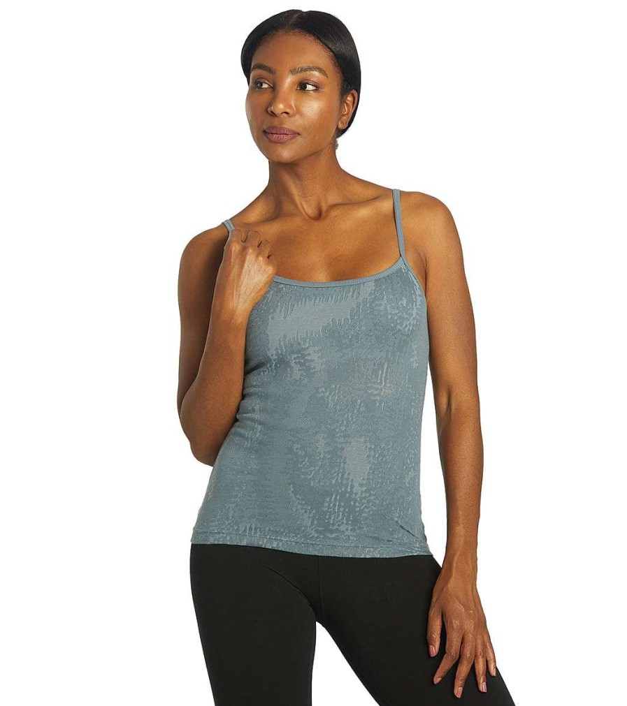 Clothing Hard Tail Yoga Support Tanks | Low Back Yoga Bra Cami Steel Blue