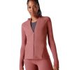 Clothing Sweaty Betty Yoga Jackets & Sweatshirts | Super Soft Workout Zip Through Hoodie Plum Pink