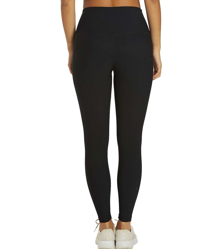 Clothing Glyder Yoga Leggings | Rib Sport 7/8 Leggings Black