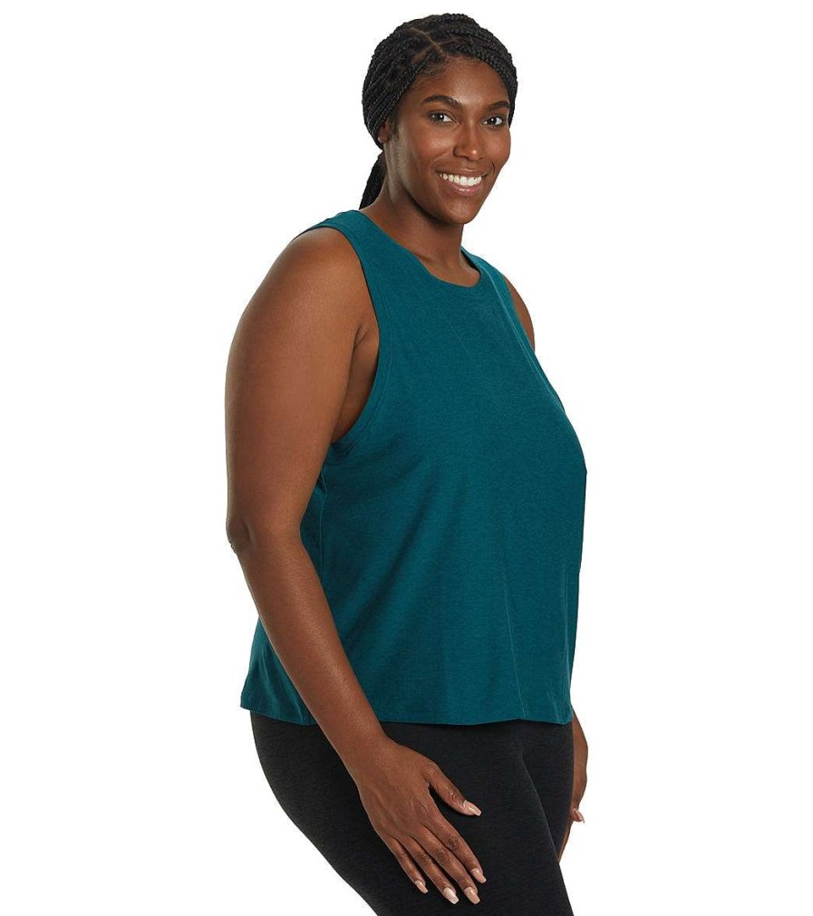 Clothing Beyond Yoga Yoga Tops | Plus Featherweight Spacedye Balanced Muscle Yoga Tank