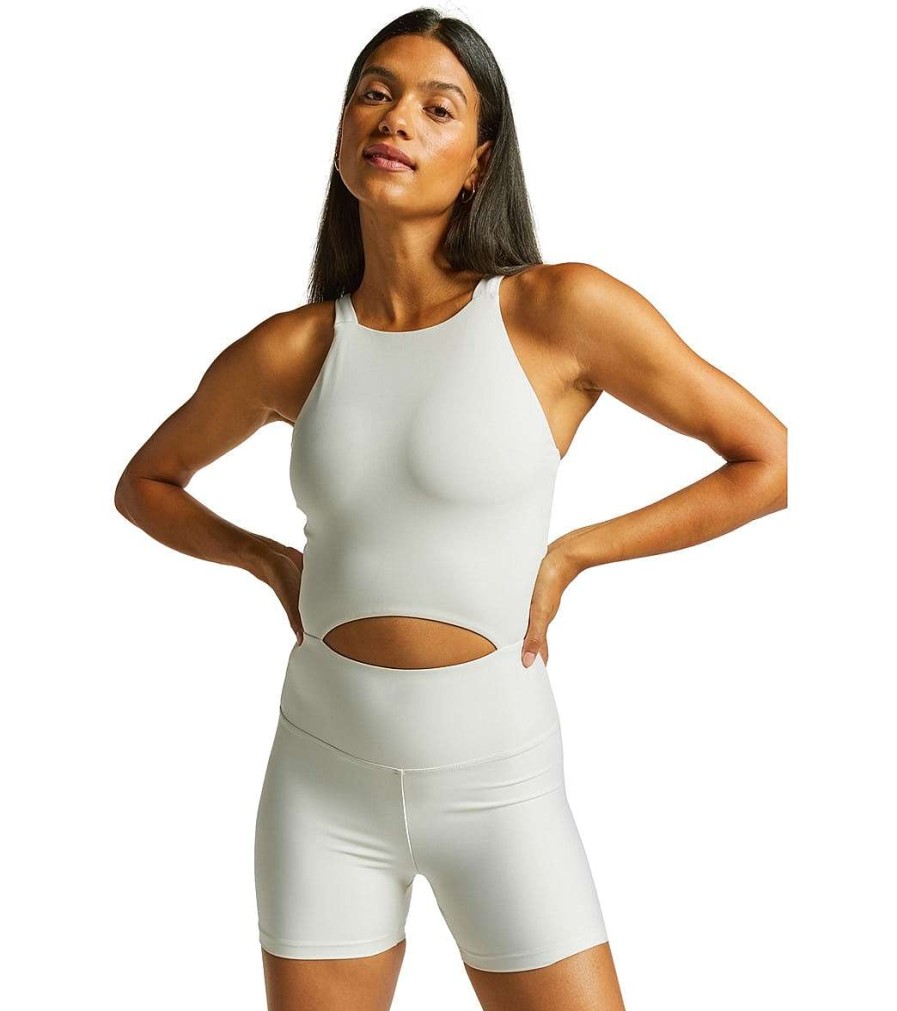 Clothing Year of Ours Yoga Leotards & Jumpsuits | Zuma Short Onesie Bone