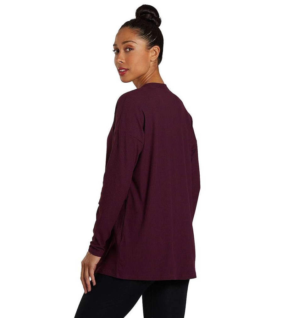 Clothing Zobha Yoga Jackets & Sweatshirts | Comfort Cardigan Potent Purple