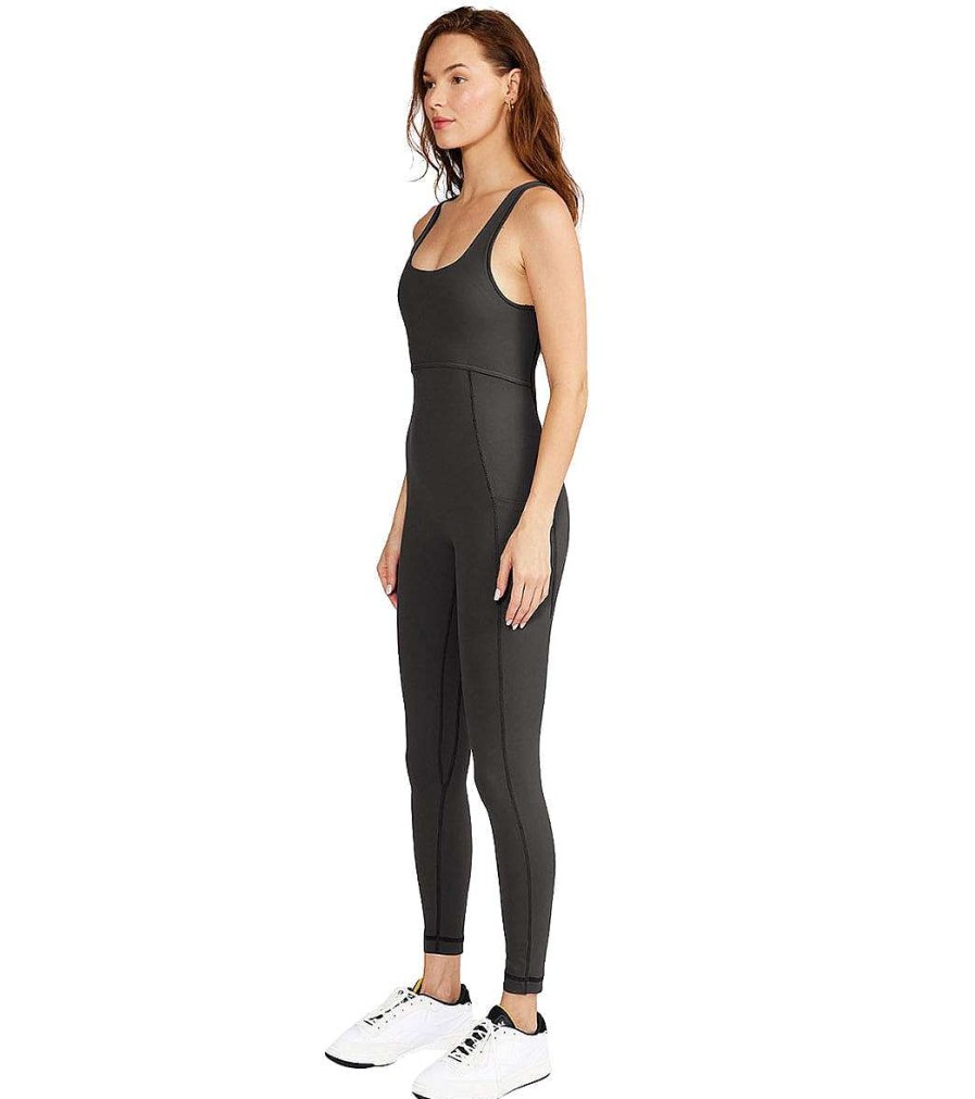 Clothing Cream Yoga Yoga Leotards & Jumpsuits | Heather Jumpsuit Black