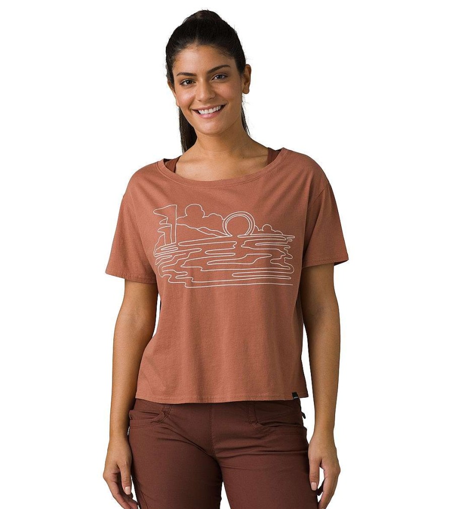 Clothing prAna Yoga Tops | Organic Graphic Tee Terra One Line