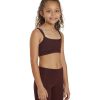 Clothing Everyday Yoga Shop All Kids' | Girl Wholesome Cheetah Sports Bra Burgundy Cheetah