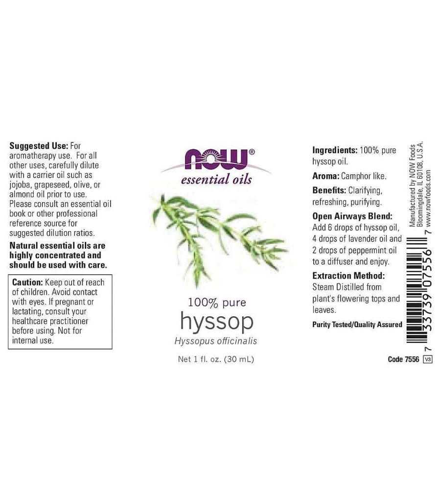 Home & Wellness NOW | 100% Pure Hyssop Oil 1 Oz