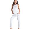 Clothing Jala Yoga Tops | Rainbow Tank White