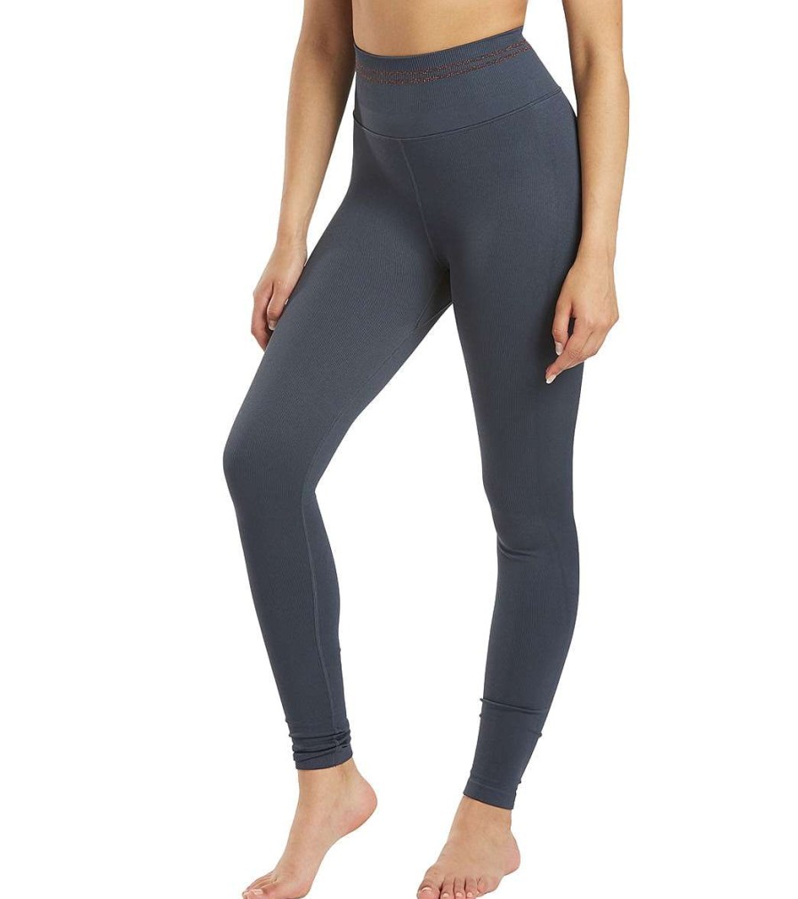 Clothing Spiritual Gangster Yoga Leggings | Ananda Lurex Leggings Slate