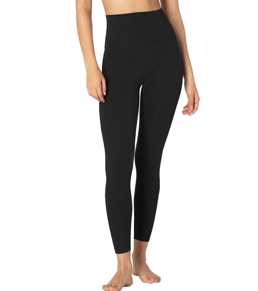 Clothing Beyond Yoga Yoga Leggings | Heather Rib High Waisted 7/8 Yoga Leggings