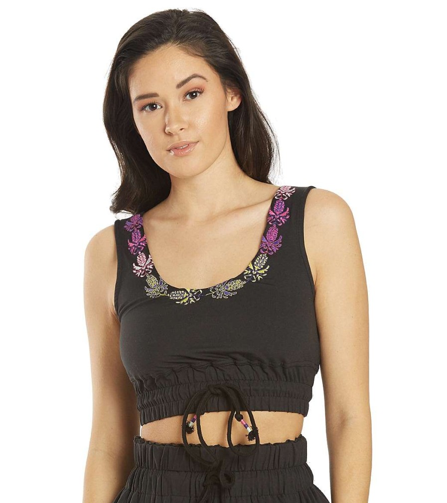 Clothing Free People Yoga Support Tanks | Friday Night Lights Crop Tank Black