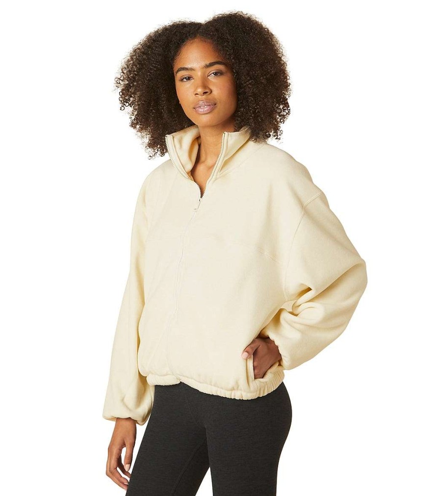 Clothing Beyond Yoga Yoga Jackets & Sweatshirts | Feeling Chill Jacket Cream