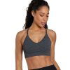 Clothing Spiritual Gangster Yoga Sports Bras | Selene Seamless Heathered Triangle Bra Heather Charcoal