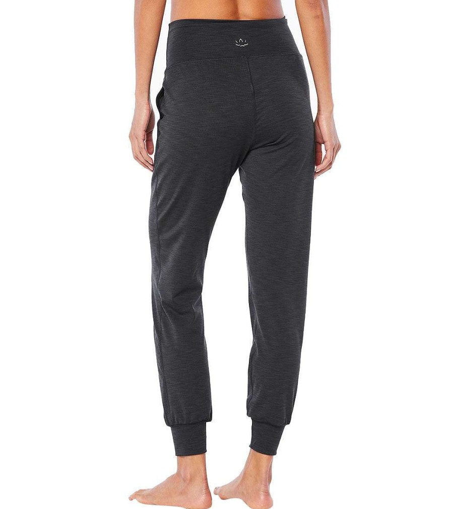 Clothing Beyond Yoga Yoga Pants | Heather Rib Midi Joggers Black Heather