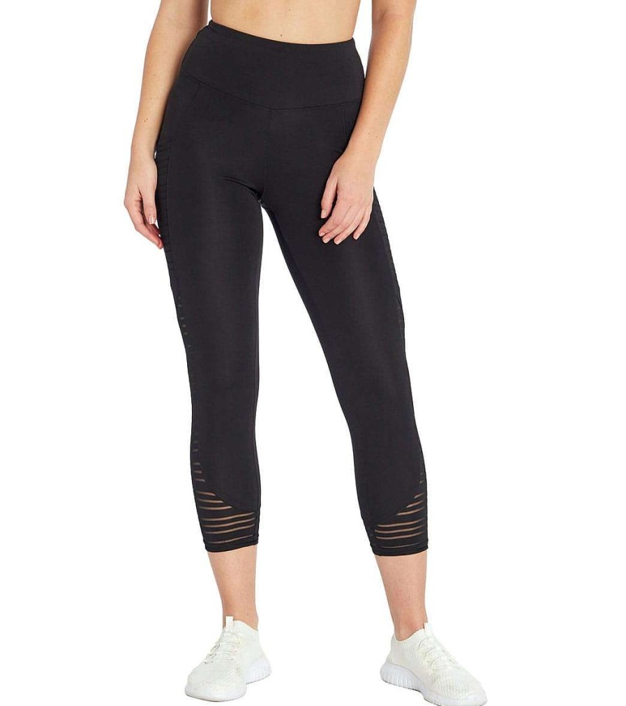 Clothing Marika Yoga Leggings | Kayden 22" Yoga Capris Black