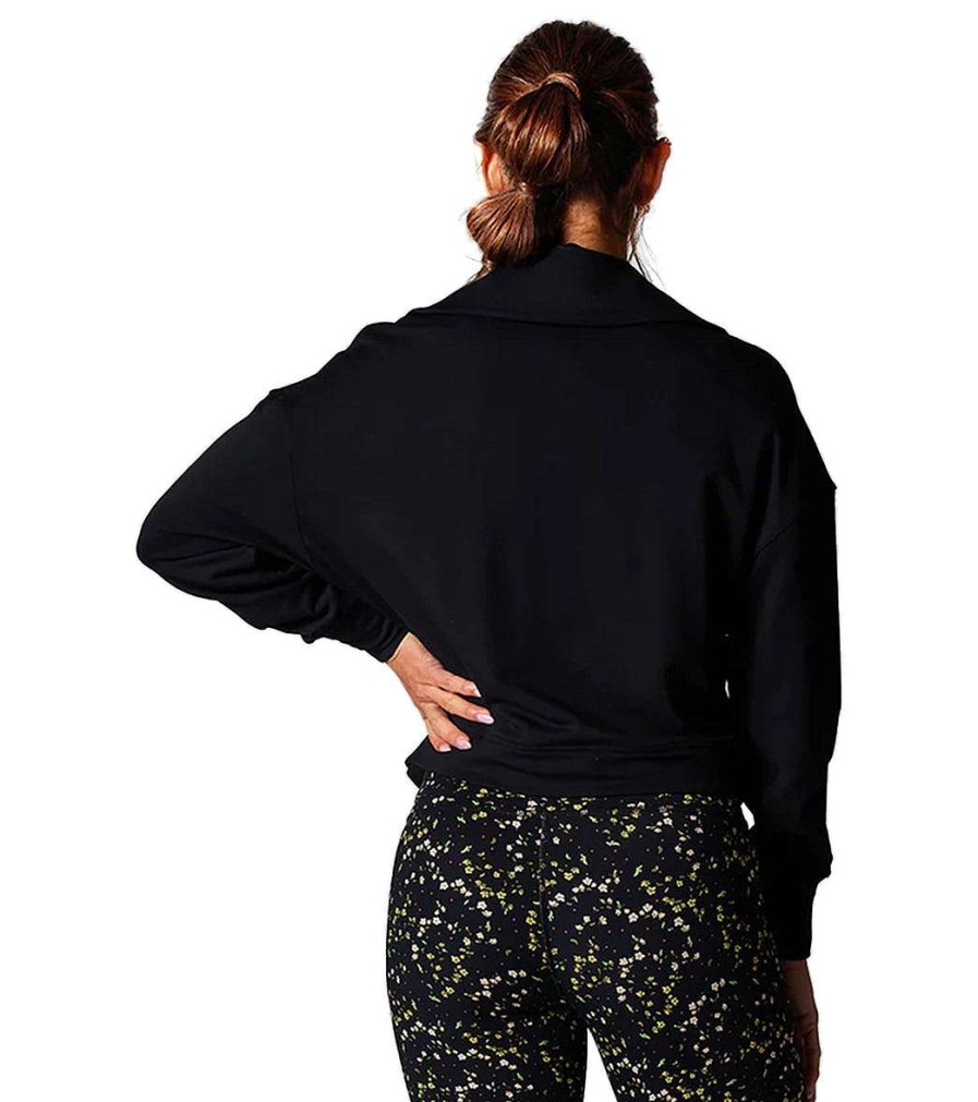 Clothing Tavi Yoga Jackets & Sweatshirts | Everyday Cozy Half Zip Ebony