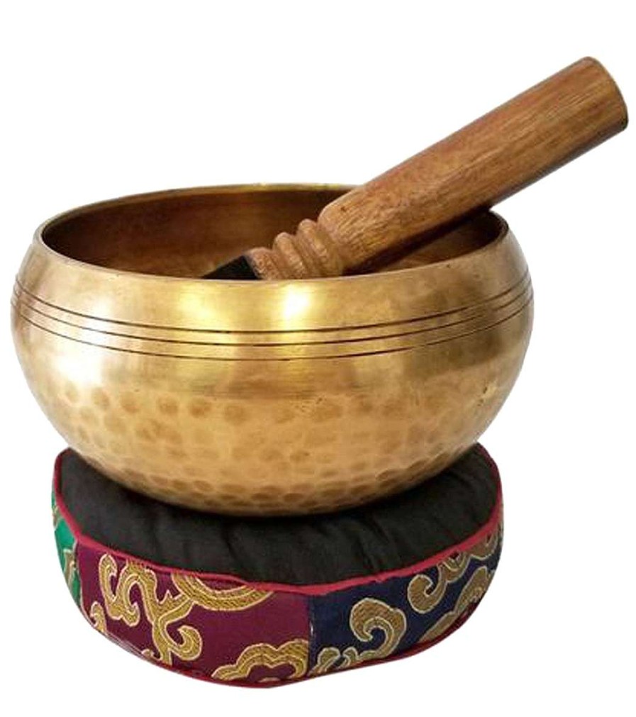 Meditation Yak & Yeti | Hand Hammered Carved Tibetan Singing Bowl Brass