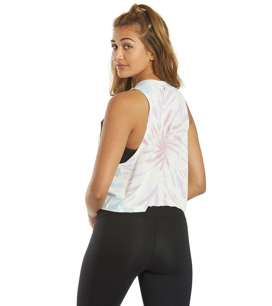 Clothing Spiritual Gangster Yoga Tops | Gratitude Supernova Tank Pastel Twirl Tie Dye