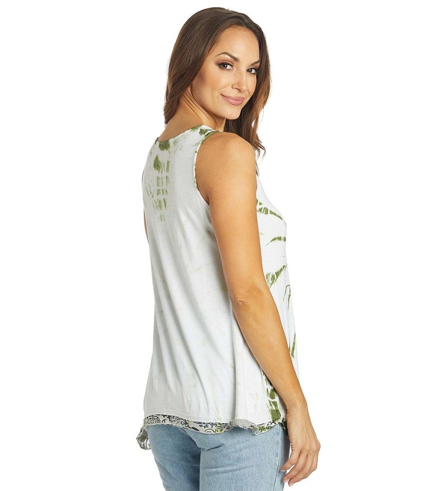 Clothing Yak & Yeti Yoga Tops | Groovy Tie Dye Burnout Tank