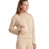 Clothing Thrive Societe Yoga Jackets & Sweatshirts | Bell Sleeve Zip Jacket Fawn