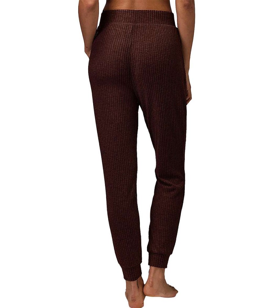 Clothing Spiritual Gangster Yoga Pants | Colette Rib Slim Jogger Heather Chocolate Brown