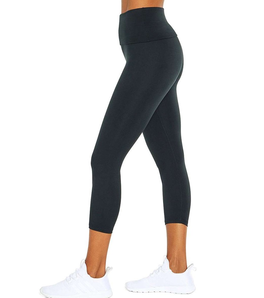 Clothing Balance Collection Yoga Leggings | Aubrey Foldover Capri Black