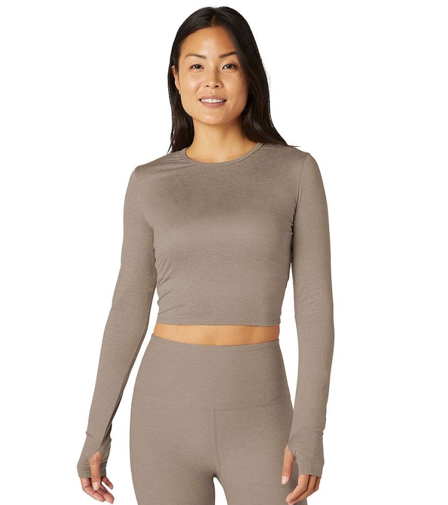 Clothing Beyond Yoga Yoga Jackets & Sweatshirts | Featherweight Sunrise Cropped Pullover